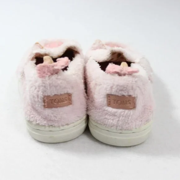 TOMS Year Of The Pig Limited Edition Youth Shoes Little Kids Pink Fuzzy Size 6 - Picture 4 of 7
